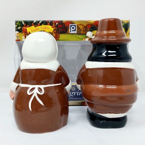 *READ* Vintage Publix Pilgrim Pair Salt & Pepper Shakers Encore Edition LiLGRIM - Picture 5 of 10